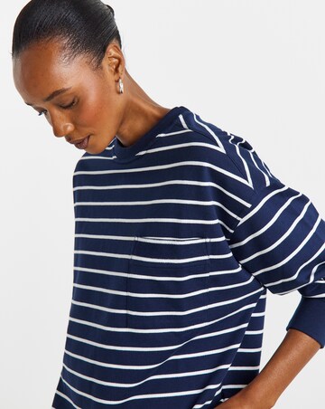 Stripe Pocket Sweatshirt