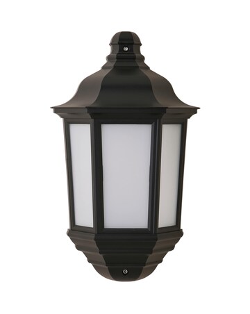 ValueLights Wiltshire Black IP44 Outdoor Porch Wall Light Flush Lantern