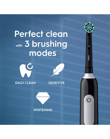 Oral-B Pro 1 Cross Action Black Electric Toothbrush with Travel Case