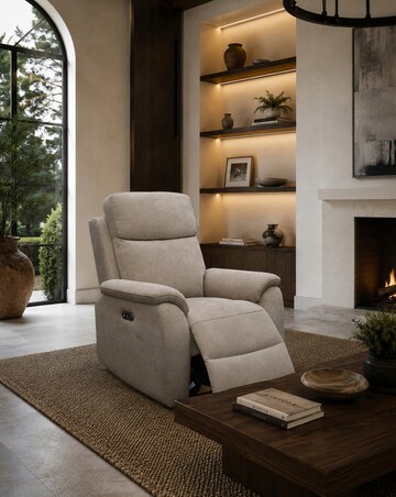 Aspire Kingsmere Fabric Power Recliner Armchair
