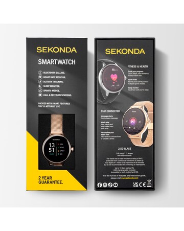 Sekonda Connect Dual Strap Smart Watch - Rose Gold