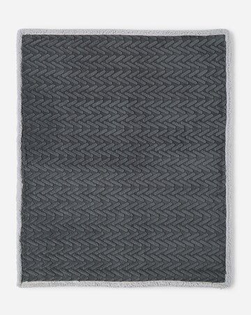 Chevron Textured Sherpa Fleece Throw