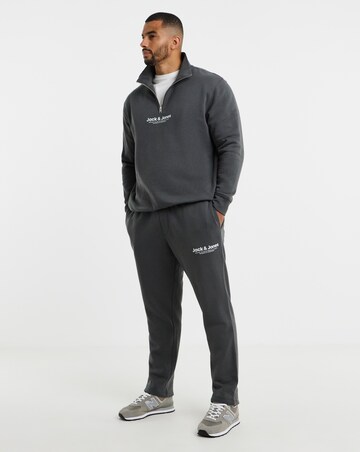 Jack & Jones Vesterbro Quarter Zip Sweat Top and Pants Set - Grey