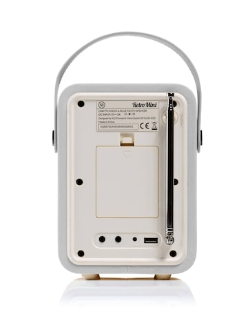 VQ Retro Mini DAB Radio - Light Grey