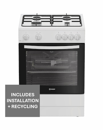 Indesit I6GGMMW/UK 60cm Gas Single - White + Installation
