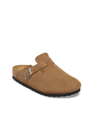 Birkenstock Boston Suede Leather Mules - Standard Fit