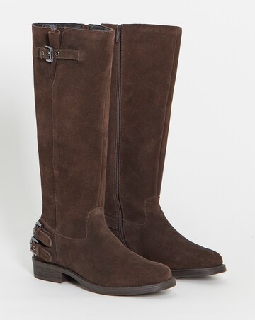 Octavia Suede Straight Knee High Boots - Extra Wide Fit (EEE) & Super Curvy Calf