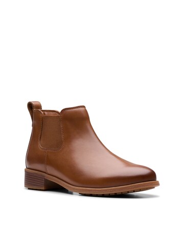Clarks Leather Havisham Chelsea Ankle Boot - Wide Fit (E)