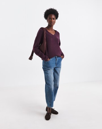 Slouch V Neck Longline Jumper