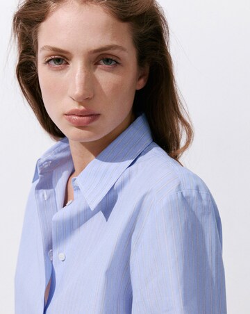 Mango Cotton And Lyocell Blend Straight Shirt