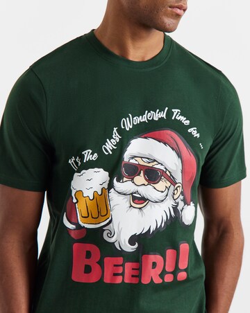 Beer Time Xmas Graphic T-Shirt
