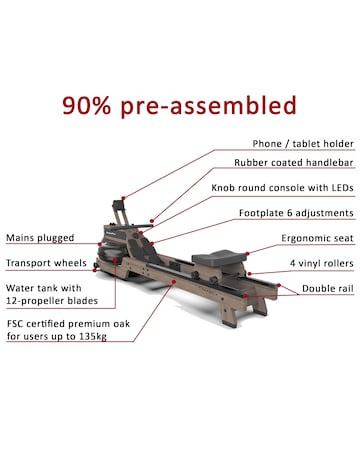 Marcy AquaPro Wood Water Rowing Machine
