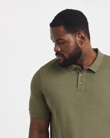 Pique Polo Long Length-Olive