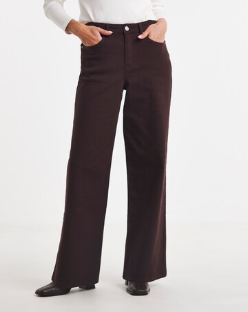Aubergine Authentic Wide Leg Jeans