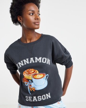 Pretty Secrets Cinnamon Season Graphic And Check Pyjama Set