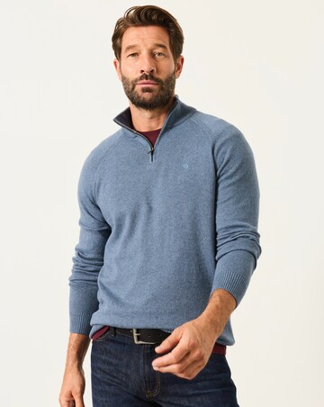 FatFace Rye Half Neck - Blue Denim