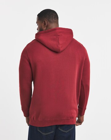 Jack & Jones Toronto Embroidered Logo Sweat Hoody - Burgundy