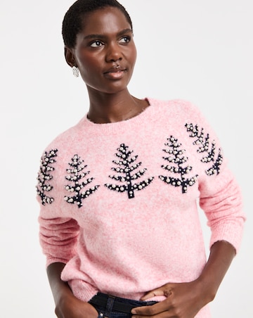 Christmas Tree Embellished Jumper