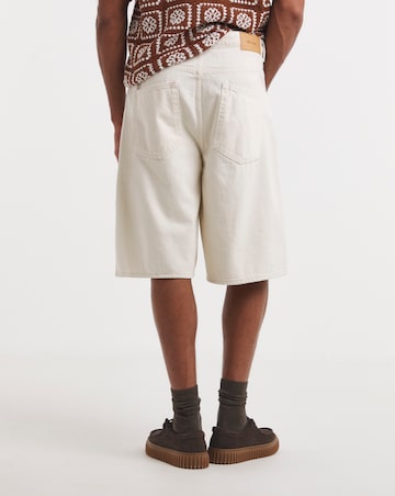 Only & Sons Carl Loose Denim Shorts - Cream