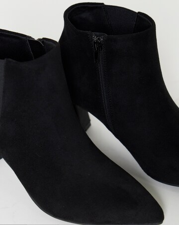 Katrina Block Heel Pointed Ankle Boots - Extra Wide Fit (EEE)