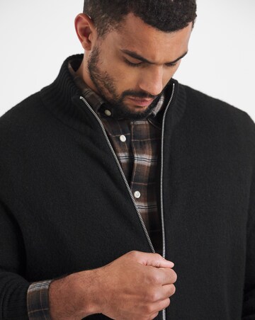 Jack & Jones Soho Ollie Full Zip Knit - Black