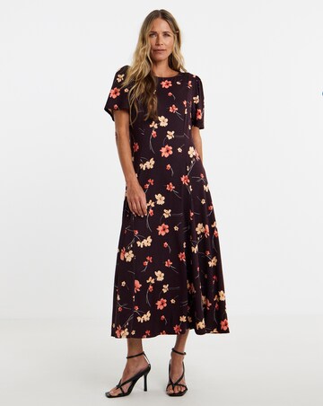 Soft Touch Seam Detail Midi Dress