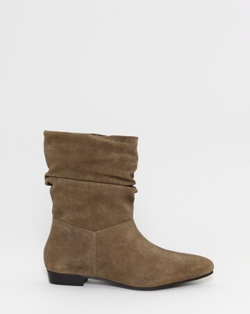 Hetty Ruched Suede Ankle Boots - Extra Wide Fit (EEE)