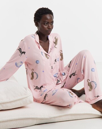 Pretty Secrets Supersoft Knit Celestial Print Twosie