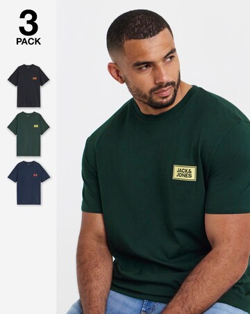 Jack & Jones Rush 3-Pack T-Shirt - Multi