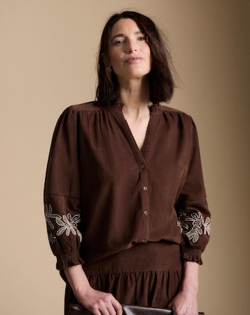 Julipa Embroidered Cord Top