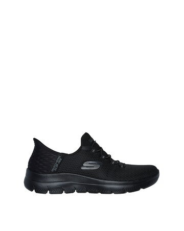 Skechers Black Slip In Summits Trainers - Wide Fit (E)