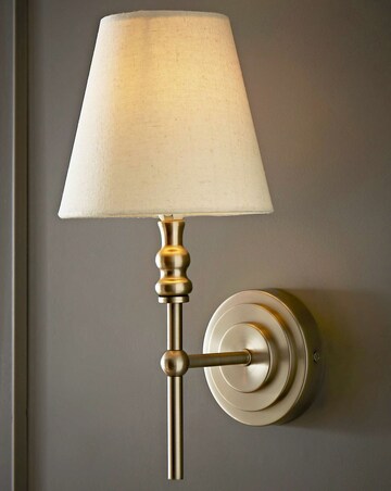 ValueLights Maggie Brushed Chrome Wall Light with Shade