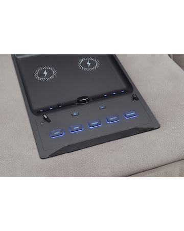 Jago Power Recliner 3 Seater Sofa Drop-Down Tray, Temp Control & Immersive Sound