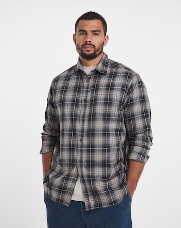Jack & Jones James Flannel Long Sleeve Shirt - Black Multi