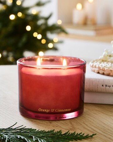 Classic Elegance Orange & Cinnamon Boxed Glass Candle