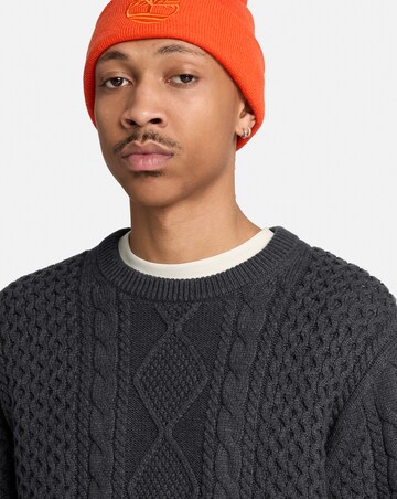 Timberland Phillips Brook Cable Cotton Blend Crew Neck Sweater - Black