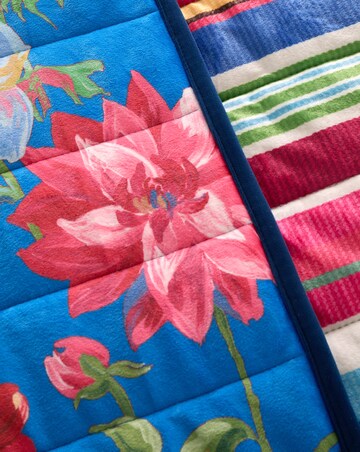 Sophie Robinson Darling Floral Reversible Stripe Bedspread