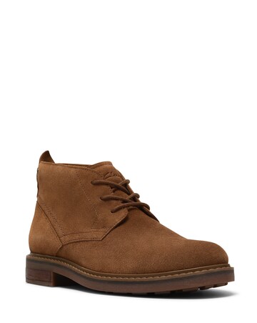 Clarks Newford Mid Suede Boot - Light Brown