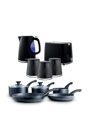 Tower Kettle, 2 Slice, Canister, Pan Set