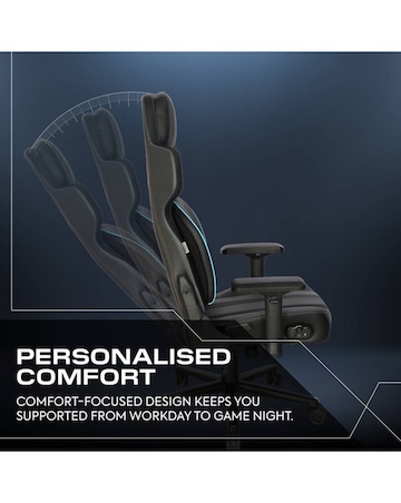 X Rocker Chorus Office Gaming Chair with Audio and Ergotek Comfort Pads - Black