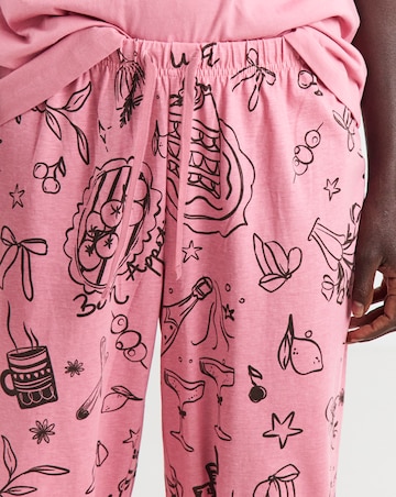 Pretty Secrets Cocktail Glass Pyjama Set