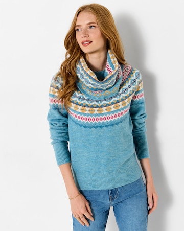 Joe Browns Fantastic Fairisle Jumper With Matching Snood