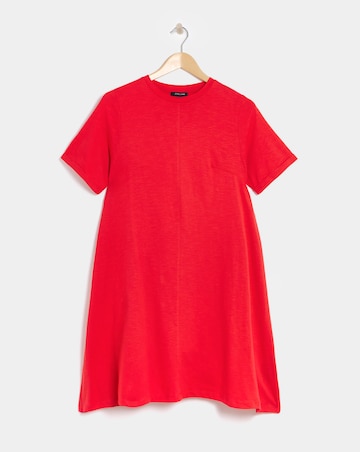 Cotton Slub A-Line Swing Dress