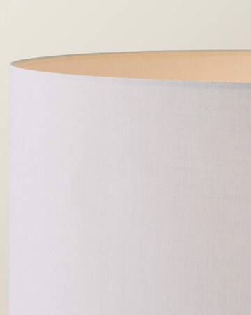 ValueLights Charlie Chrome Floor Lamp with Large Grey Reni Shade