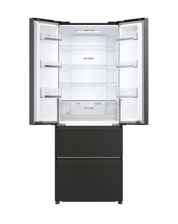 Haier HFR5719ENPB 70 FD Plain Door Refrigerator Black + Install