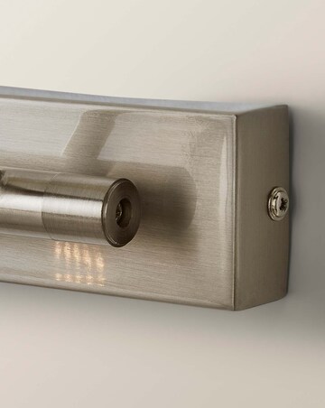 ValueLights Capri Brushed Chrome Twin Picture Wall Light
