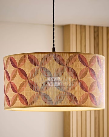 ValueLights Lori Large Geo Print Bamboo Shade