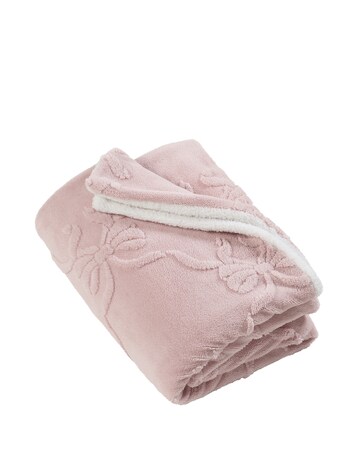 Catherine Lansfield Carved Bow Throw
