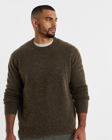 Jack & Jones Premium Blasimon Souffle Crew Neck Knit Jumper - Chocolate