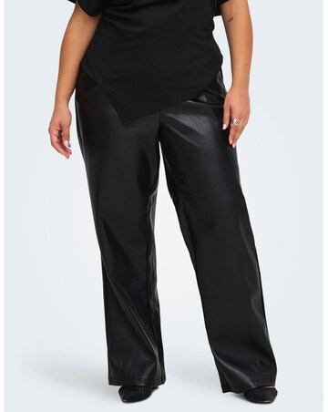 ONLY FAUX LEATHER STRAIGHT TROUSER